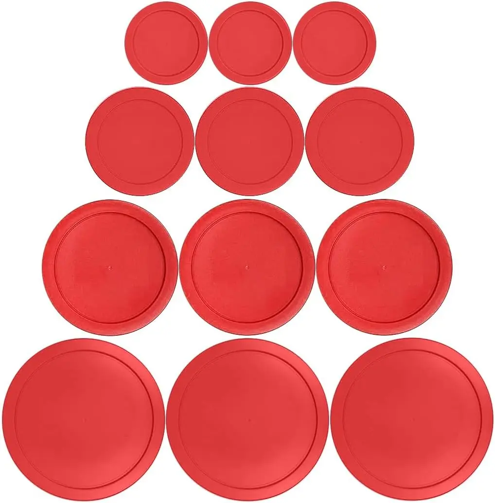 1, 2, 4 & 7 Cup Replacement Lids/Covers for Pyrex, Anchor Hocking &  Storage Bowls *Lids Only - Glass Container Not Included* (12 Pack *Three of Each Size*, Red)