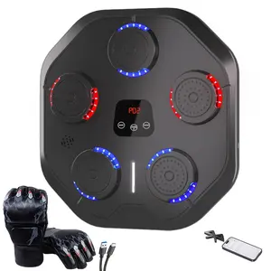 Smart Music Boxing Machine for Home Exercise, LED Boxing Machine with 9 Training Modes, Can Play Bluetooth Music