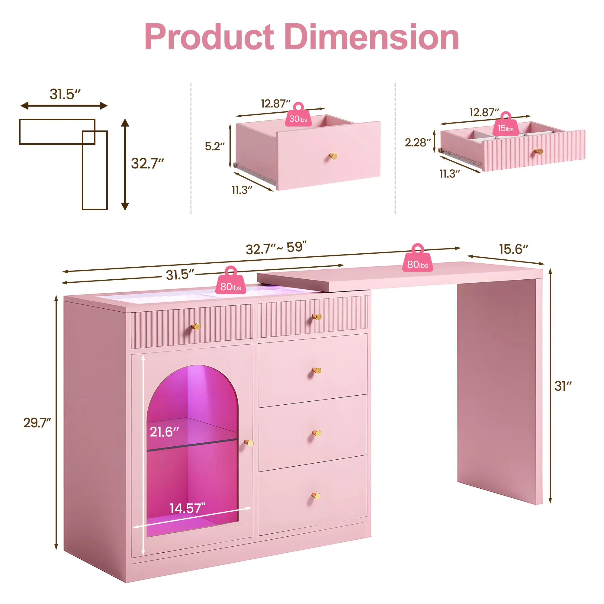 59''-Pink