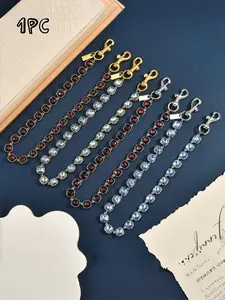Y2K Sweet Cool Style Bag Charm Chain, Blue/ Crystal Pendant, Multi-Color, Shoulder Strap Extender, Elegant Accessory for Girls, Students, Office Workers, Carry Strap, Bag Chains