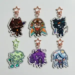 Unstable Universe MCYT Yt Translucent Chibi Acrylic Keychain, YT portable universe & lifesteal smp acrylic keychains