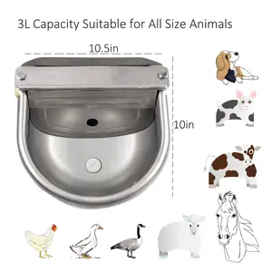 Automatic Water Bowl Dispenser for Dog, Cat, Duck, Chicken, Goat and Small Livestock waterbowl  apparatus Animal