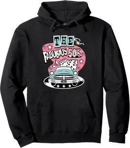 50s Rockabilly Retro 1950s Clothes For Men Women Sock Hop Pullover Hoodie - Rivkafia Shop 23B0DNWX17SY