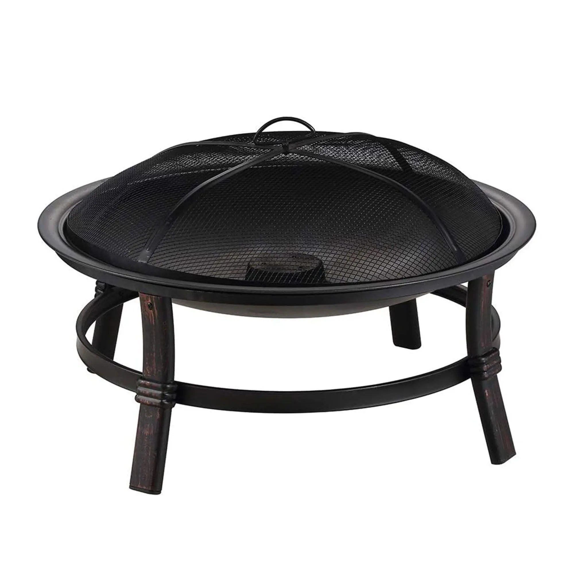 Mr. Bar-B-Q 29.3 Inch Wood Burning Fireplace with Match Light Ignition, Black Mr. Bar-B-Q 29.3 Inch Wood Burning Fireplace with Match Light Ignition, Black