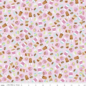 Drinks Petal Pink from Rainbowfruit by Amber Kemp-Gerstel for Riley Blake