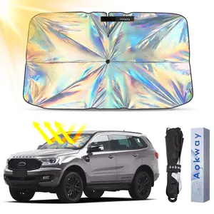 Foldable Windshield Umbrella, UV Blocking Brella Shield, Vinyl Coated Car SunShade for Heat Insulation & Protection, Car Windshield Reflector Sun Shade Cover, Protector Automotive, Keep Your Vehicle Cool – Summer Car Essential FathersDayGift