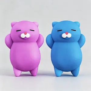 Squishy Cat Set - 2" Soft Silicone Kawaii Kitties, Premium Stress Relief Fidget Toy 2026, Unique Cute Gifts for Teens, Kids, Women, Men & Adults, Perfect Valentines Day, Easter Gift Idea for Teen Girls, Boys & Tween