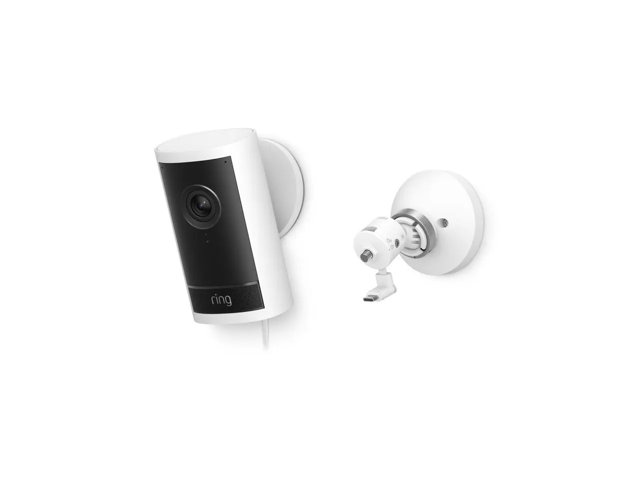 Ring Outdoor Cam Pro, PoE+ - Retinal 4K Outdoor Security Camera, 10x Enhanced Zoom, 3D Motion Detection, Two-Way Talk, White