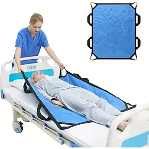 1Pc Waterproof Bed Transfer Pad (Blue) – Reinforced Handle for Easy Moving | Versatile Positioning Pad, Safe & Reliable for Elderly/Disabled Care Soft Nursing Pad Maternity Pad