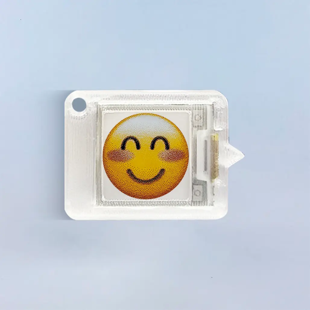 NFC-Powered e-Ink Tag Accessory, 1.54 inches 4-Color Display, 4 mm Customizable Keychain with Automations Support