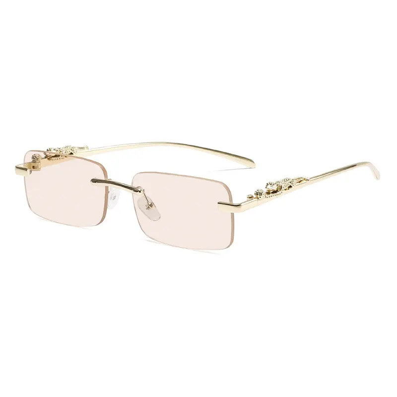 Women's Sunglasses - Gold Leopard Frames, Pink Lenses, Sunglasses For Women