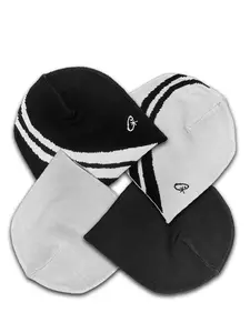 Unisex Fitted Lightweight Beanie Hat, Eyelet Embroidered Letter Pattern, All-Season Warm Knit Cap, Party Style, Suitable for Couples & Singles