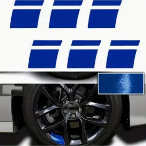 Reflective Wheel HUB Decoration Stickers Set, 6pcs Night Glow Safety Decals, Car Rim Personalized Decorative Stickers, Designed for Car Wheels, Vehicle