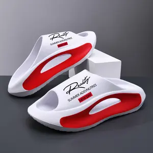 Men's Trendy Cloud Slides - Soft EVA Hollow Sports Sandals - Non-Slip Beach & Home Slippers