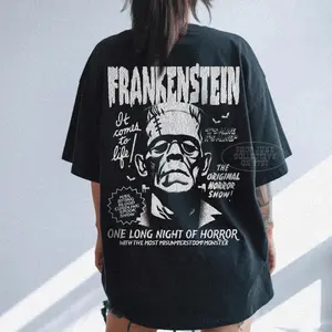 Frankenstein Shirt UNISX Trendy Goth Lover Gift Vintage 90s Cult Classic Horror Movie Tee Fright Night Grunge Monster