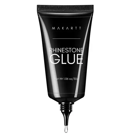 Makartt Vegan UV Light Gel Rhinestone Glue (30ML) - Odorless Long-Lasting Natural Resin Acrylic Nail Supply, Strong Hold for 3D Nail Shape, 30ML Crystal Glue for Bling Gems, Curing-Required Beauty Gift