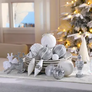 80Pcs Christmas Tree Balls Ornaments, Colorful Shatterproof Plastic Decorative Baubles for Xmas Tree Decor Holiday Wedding Party Decoration with Hanging Hooks