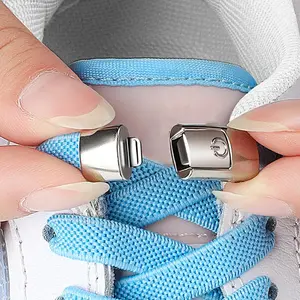 No Tie Lace Buckle Shoe Laces, Blue New Style Elastic Shoe Laces, Secure Lace Up, Shoe Accessories for Men & Women, Sports Shoe Not Need To Tie Accessories, Shoelace, Sports Shoelaces, Stretchy Shoelaces, Shoe Strings No Tie