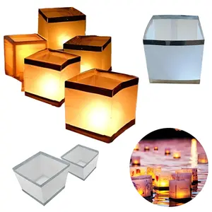 10PCS Water Floating Candle Lanterns Silver Water Lanterns for Memorials Elegant Silver Lanterns with Pre-Installed Tealight Candles Safe Easy to Use for Group Celebrations or Personal Moments