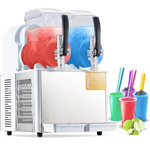 【GARVEE】8L/2 Gal Commercial Slushy Machine, Frozen Drink Margarita Machine Smoothie Slushie Maker, Self-Cleaning, 370W Stainless Steel Slushy Machine for Homes, Coffee Shops, Restaurants, White