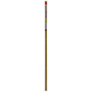 Thermwell H402SFB3 0.75 x 36 in. Satin Gold Tile Edging