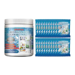 Refrigerator Cleaning Tablets, Refrigerator Freezer Deep Cleaning Descaling Go Dirt Odor Effervescent Tablets