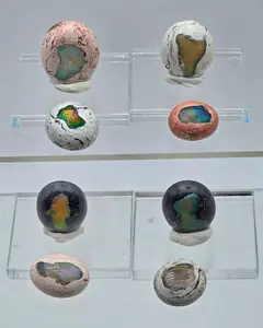 Polished Mexican Fire Opal Cabochons - Freeform, Oval Cut, Windowed Natural Colored Gem Stones - Semi-Finished Semiprecious Stones for Jewelry Making