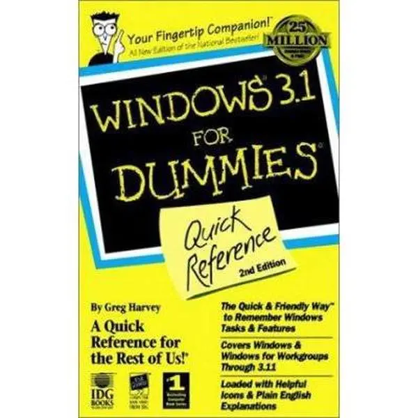 USED-Windows 3.1 For Dummies: Quick Reference by Greg Harvey (Paperback)