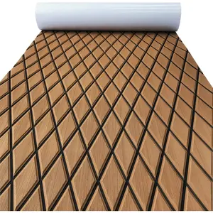 EVA Foam Boat Flooring Decking Sheet 6mm Thick Anti-Slip Marine Flooring Mat 74.8"x27.6" / 93.8"x43.9" Self Adhesive Deck Pad for Boats and RVs