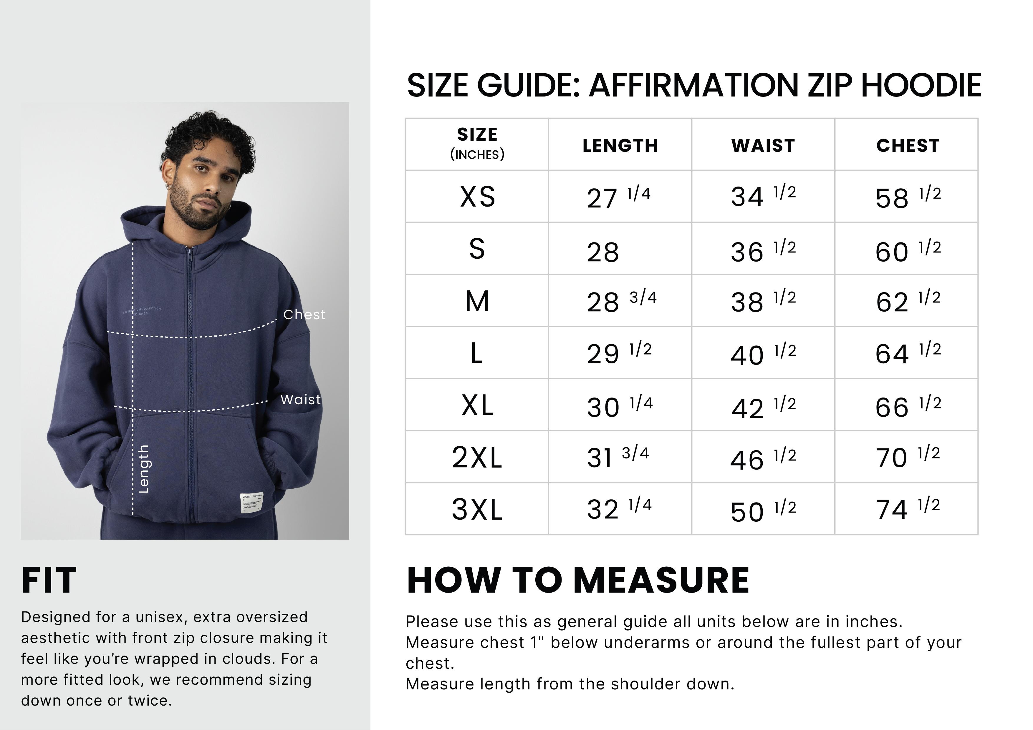 Comfrt | Affirmation Zip Hoodie | Limited Edition