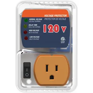 [ETL Listed]  Single Outlet Surge Protector for Refrigerators  Protector for  Appliance Delay Protection  Surge Protector for Fridge TV Air Conditioners 120V 15A 1800Watts