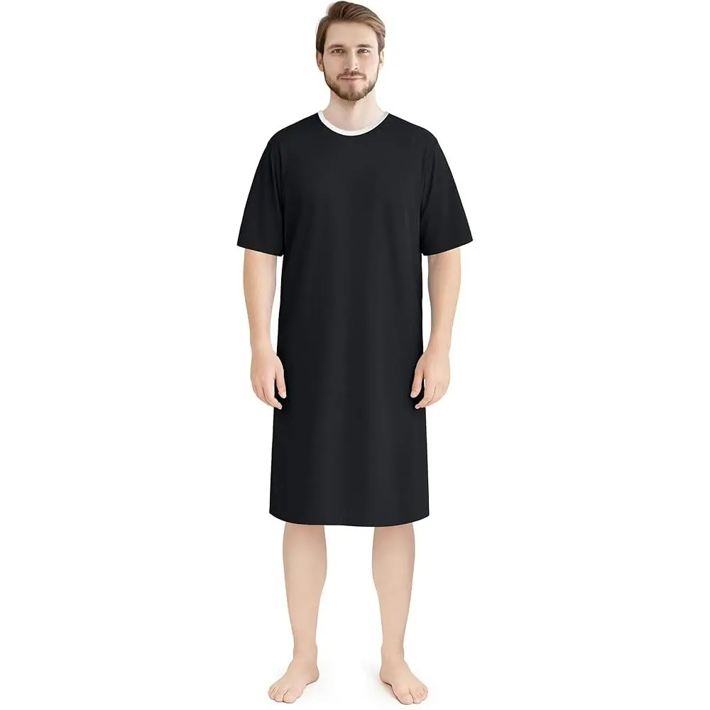 Utopia Care Men's Patient Gown, Plain Menswear Hospital Uniforms in Soft Breathable Fabric with Easy Back Tie for Medical & Recovery Wear, Workwear, Prolonged, Hospital Gown, Classic, Easy Fit, All Seasons, Basic, Comfortable, Machine Washable, Normal Typ