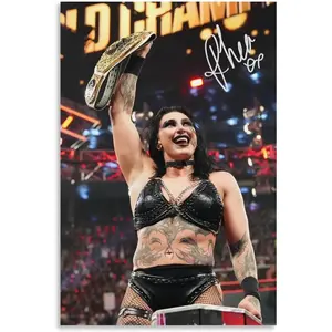 Rhea Ripley Poster Professional Wrestler Wall Art Poster Room Aesthetics Canvas Print Home Decoration Painting9