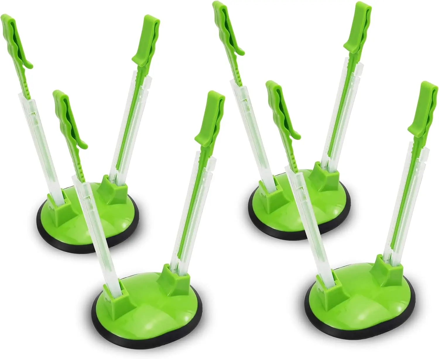 Baggy Rack Holder For Food Prep/Ziplock Bag, Meal Planning/Plastic Freezer Bag Holders Stand, Green, Pack of 4 - 4 Pcs