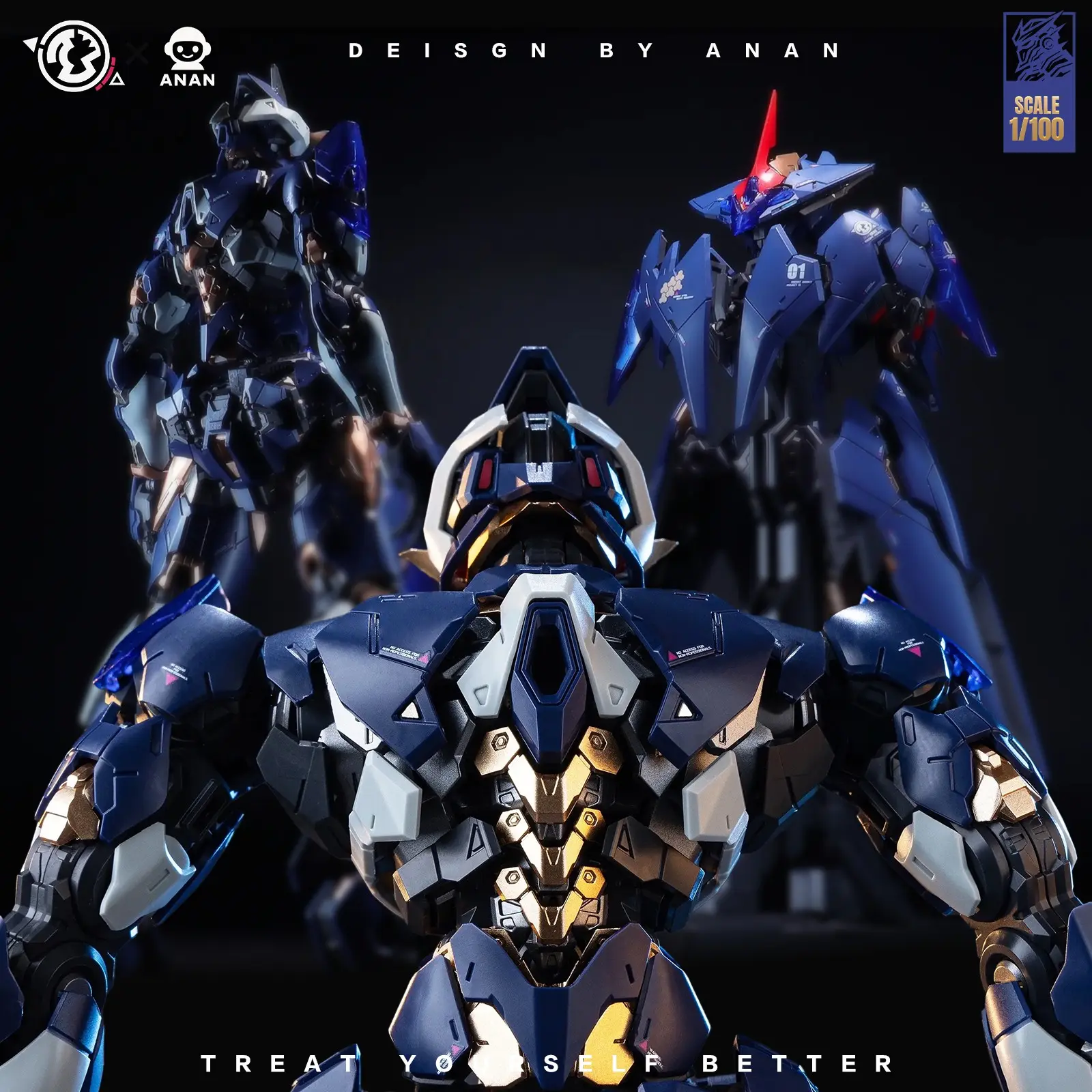 1/100 Scale Yoyo Mecha Model Kit, High Mobility Sci-Fi Robot Doll, Full Skeleton & Armed System, Semi-Transparent Armor, 10.16 Inch DIY Collectible Action Figure, Articulated Figures, Model Set