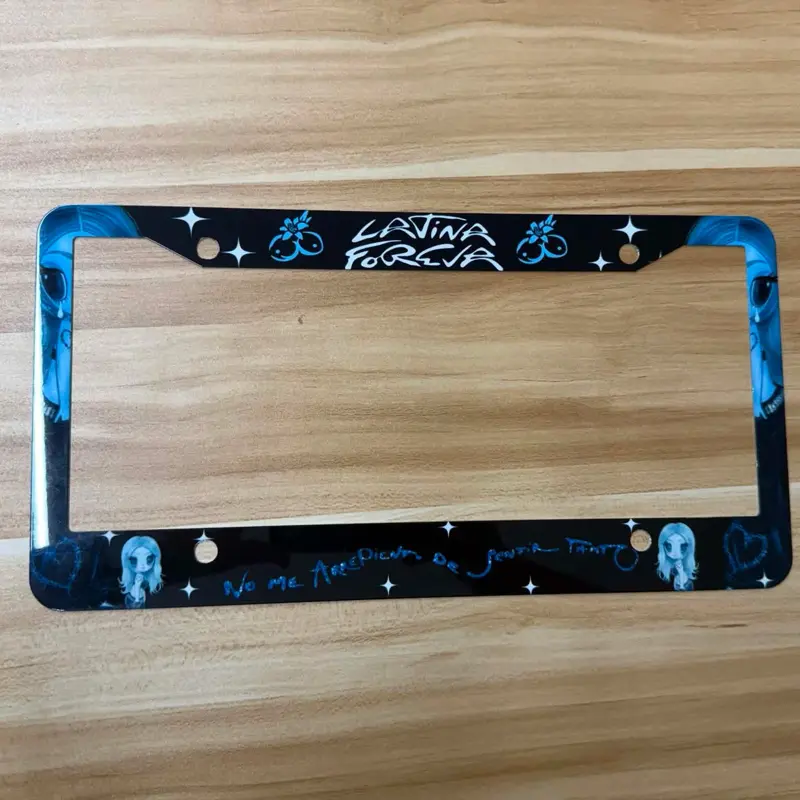 License plate frame black