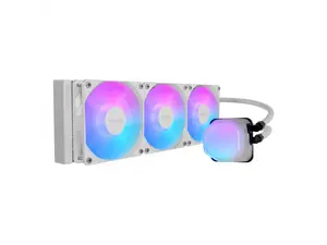 360 Elite Liquid White AIO CPU Liquid Cooler, R9|Ultra 7, Ceramic Bearing Pump, Translucent a RGB Cover, 360 Radiator, PWM Fans, AMD Ryzen AM5|4, Intel LGA 1851|1700 Platform Design by Cooler Master