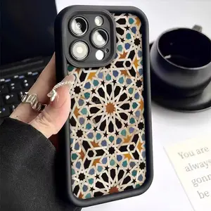 Moroccan Pattern Phone Case, Anti Fall and Shockproof, Birthday or Festival Gift for Men and Women for iPhone17 16 15 14 13 12 11 XS XR X 7 8 Plus Pro Max SE