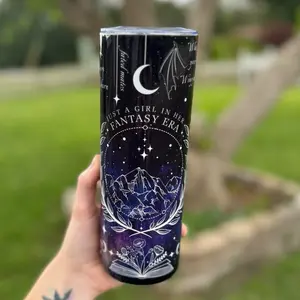 ACOTAR Velaris City of Starlight Fantasy Tumbler with Lid and Straw | Booktok | Bookish Drinkware