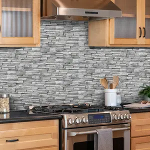 Self-Adhesive Faux Marble Ceramic Tile Wall Decals, Peel & Stick Instantly, Removable Wall, Waterproof & Stain-Resistant, 36-Piece Set, Kitchen Bathroom Decoration