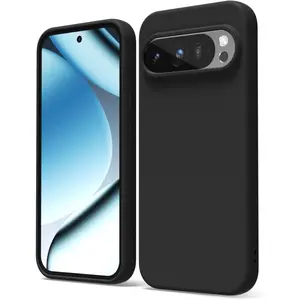 Phone Case for Google Pixel 9ProXL/10/10ProXL Liquid Silicone Cellphone Casing, Cute Thin Slim Soft Rubber Gel for Women Men, Smooth Matte TPU Plain Solid Color Girly Simple Case with Camera Cover Protection, Google Phone Case
