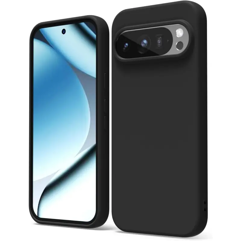 Phone Case for Google Pixel 9ProXL/10/10ProXL Liquid Silicone Cellphone Casing, Cute Thin Slim Soft Rubber Gel for Women Men, Smooth Matte TPU Plain Solid Color Girly Simple Case with Camera Cover Protection, Google Phone Case