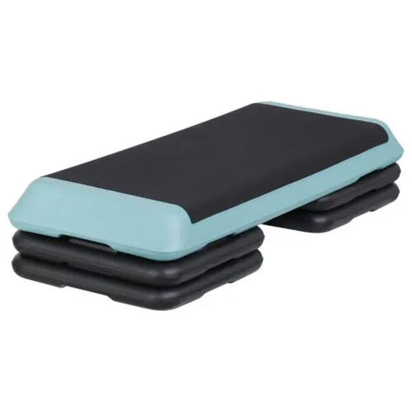 AnswerE Durable PVC Trapezoid Fitness Step Platform - 4.43ft Adjustable Height with Riser, Lightweight Portable Exercise & Fitness Equipment for Home Cardio Aerobics, Green Stepper for Chest & Back Workouts, Exercise Equipment, Textured Surface, Non-Slip,