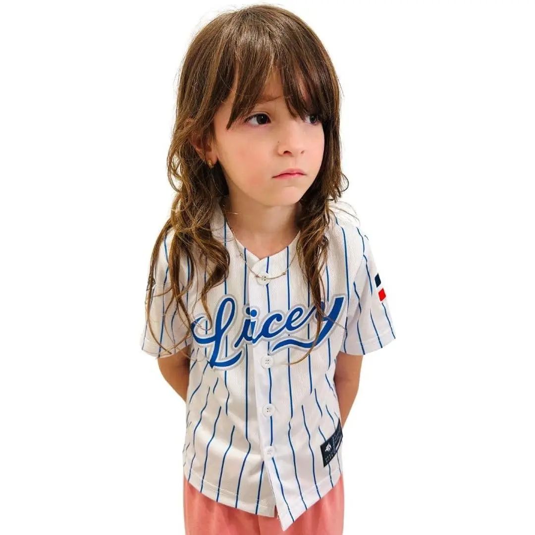 Dominican Baseball Jersey for Kids - Toddler and Youth Baseball Jersey with White Stripes, Lightweight,