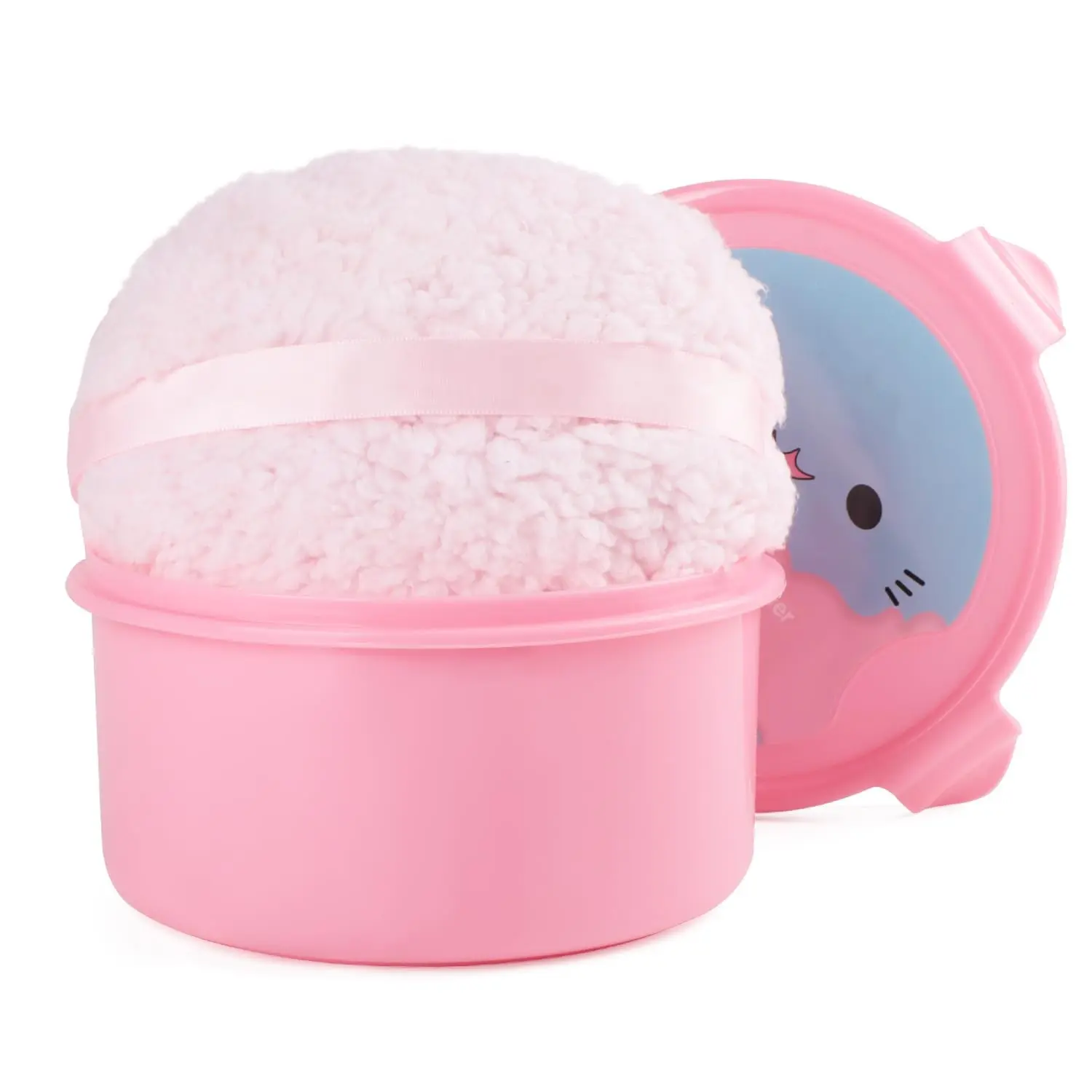 Extra Soft Powder Puff, 6" x 3" Large Body Powder Applicator, Loose Dusting Powder Puffs for Women (Only Pink Puff) Beauty Sponge