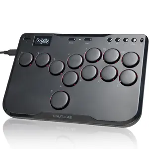 Haute42 Arcade Stick P12, All-Button Arcade Controller for , PC, PS4, PS3, Steam Deck, Arcade Fight Stick with Turbo & Custom RGB, Supports Hot-Swap & SOCD (P12)