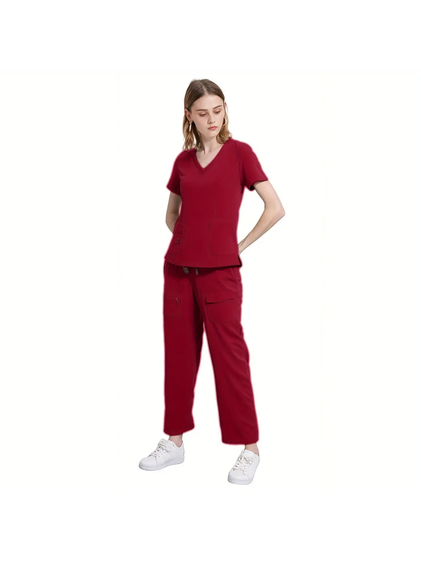 Nurse Pet Grooming Doctor Short Sleeved Scrub Suits Set Summer Nurse Workwear
