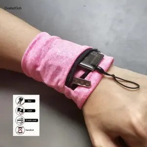 Unisex Wrist Wallet with Zipper, Adjustable Strap & Card Slots, Lightweight Polyester Wristband for Running, Gym, Cycling & Travel, Perfect Holiday Gift for Men & Women