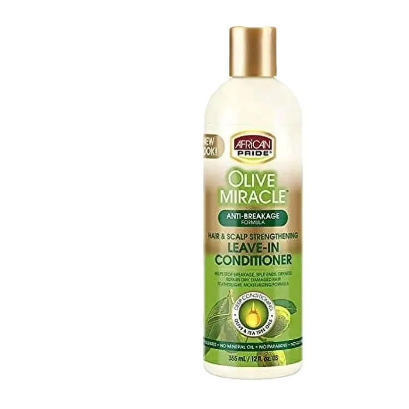 African Pride Olive Miracle Leave-In Conditioner 12.oz - Anti-Breakage Leave-In Conditioner for Hair & Scalp Strengthening