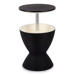 Woven Outdoor Cooler Table, Drink Cooler Table, Outdoor Bar Table, Patio Ice Chest, Party Cooler,  Cooler Side Table, Garden Cooler, Durable